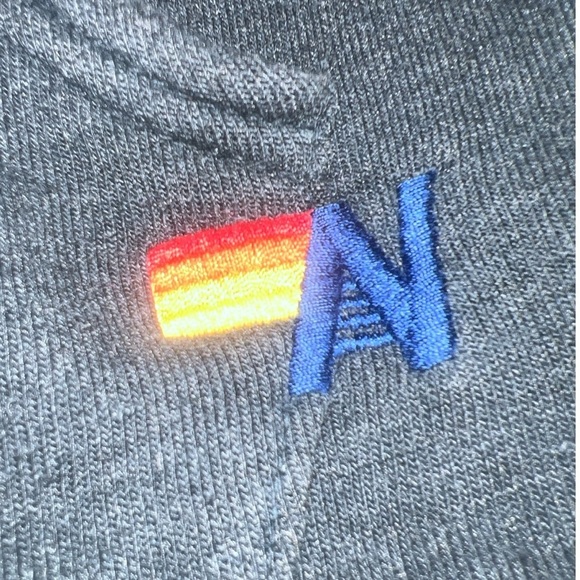 Aviator Nation Unisex Full Zip-Up Hoodie | Color: Charcoal Gray | RARE!! 🩶🌈⚡️ - Picture 6 of 11